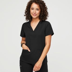 FIGS black scrub top medium
